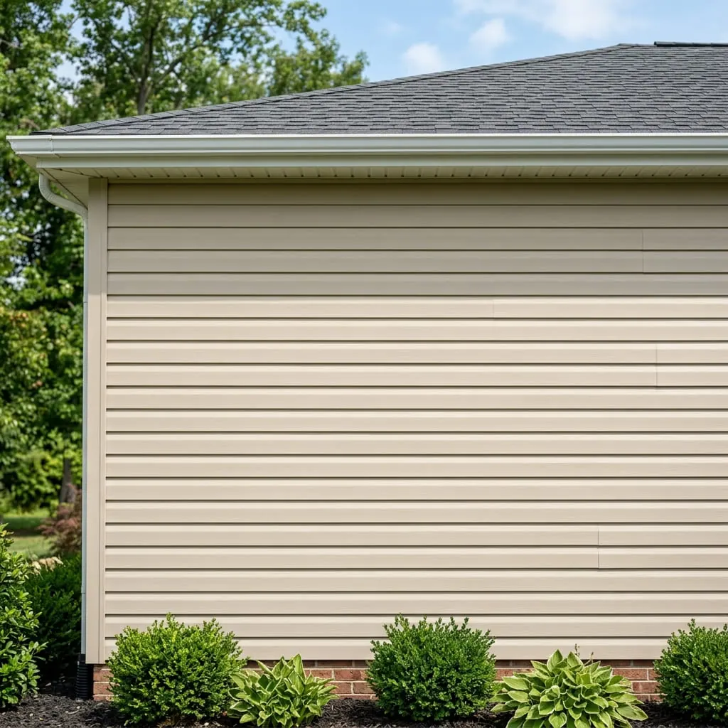 Vinyl lap siding on a home exterior